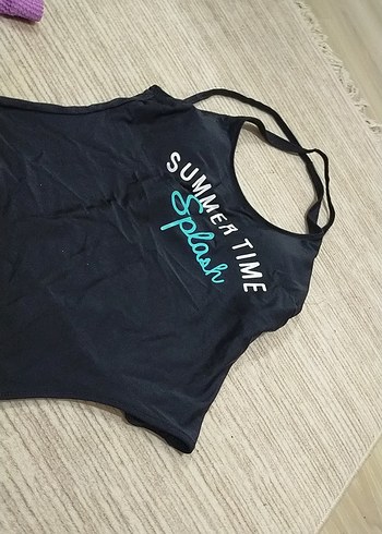 Kadın Lacivert Baskılı İnce Askılı Mayo - Görsel 2