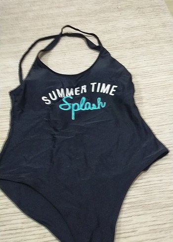 Kadın Lacivert Baskılı İnce Askılı Mayo - Görsel 3