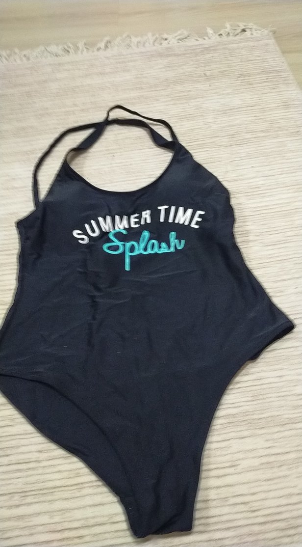 Kadın Lacivert Baskılı İnce Askılı Mayo - Görsel 3