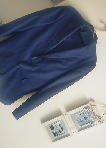 Mavi Erkek Normal Kesim Takım Elbise Ceket - Görsel 5