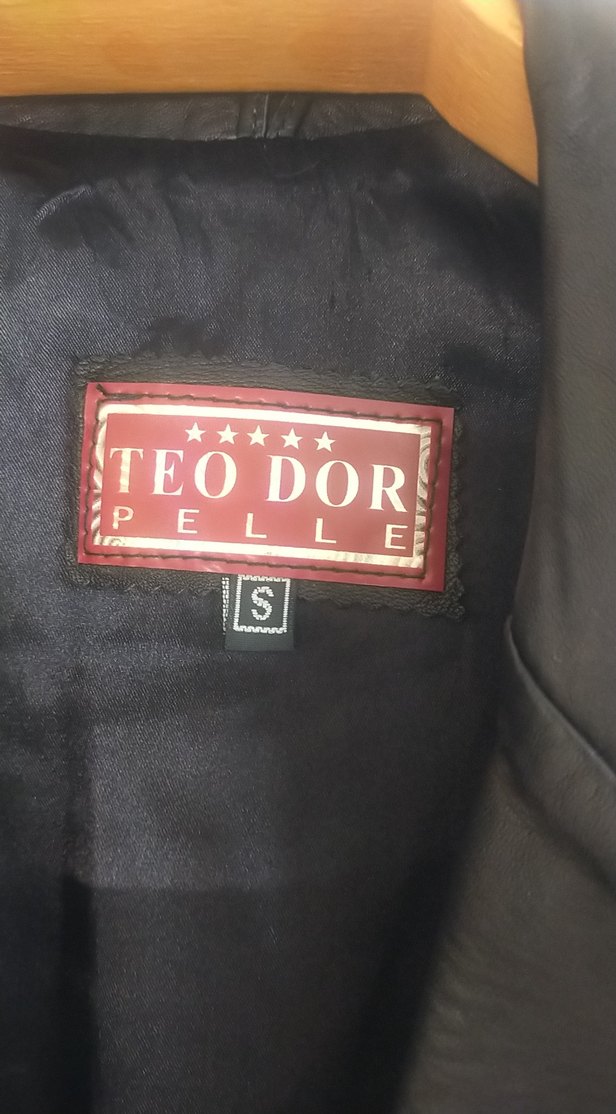 Düğmeli Siyah Deri Kadın Ceket - Görsel 5