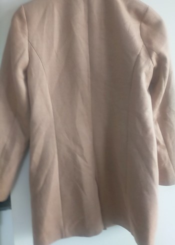 Bej Kadın Süet Midi Klasik Kesim Kaban - Görsel 6