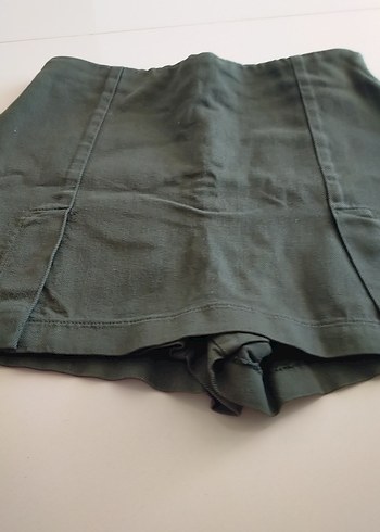 Düğmeli Keten Midi Şortu - Görsel 2