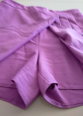 Mor Pilili Mini  Şortu - Görsel 3