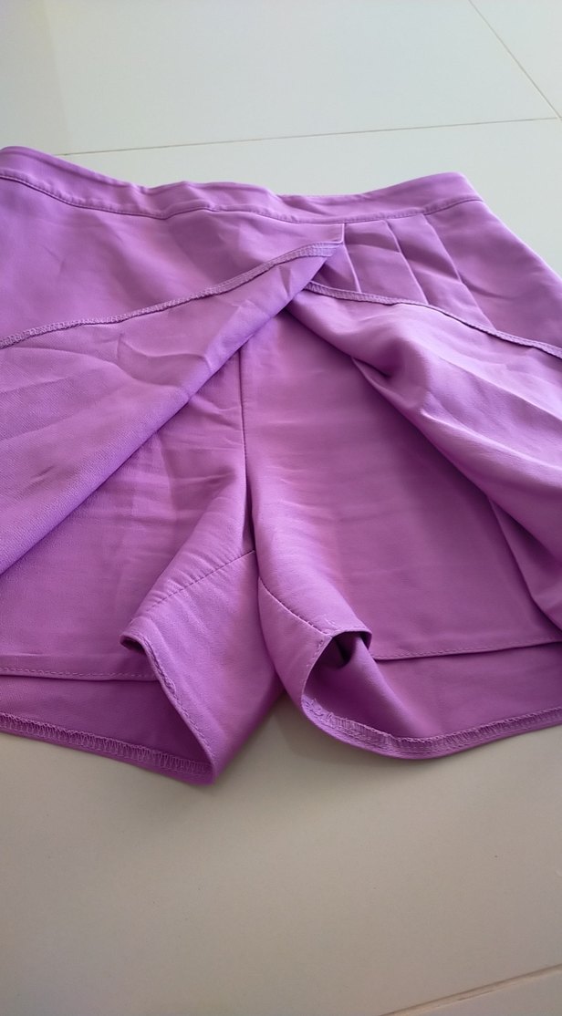 Mor Pilili Mini  Şortu - Görsel 2