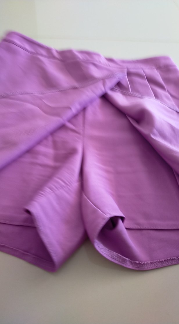 Mor Pilili Mini  Şortu - Görsel 3