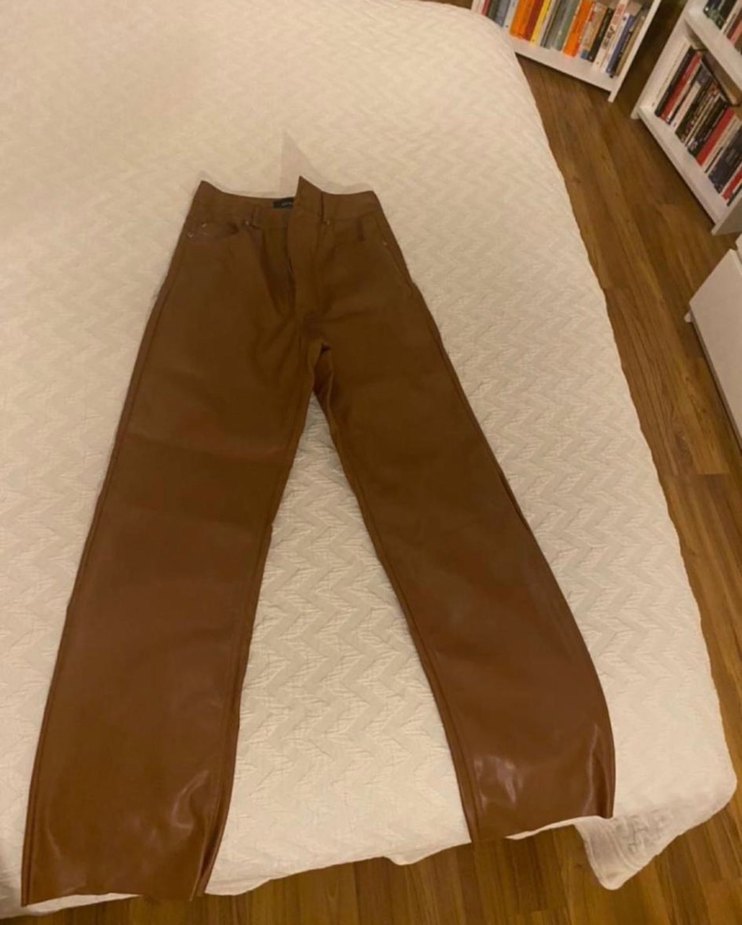 Vatkalı Kahverengi Deri Pantolon Premium Edition - Görsel 3