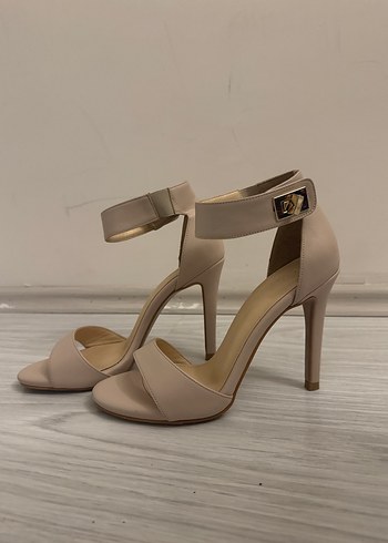 Bej Stiletto Topuklu Kadın Abiye Ayakkabı