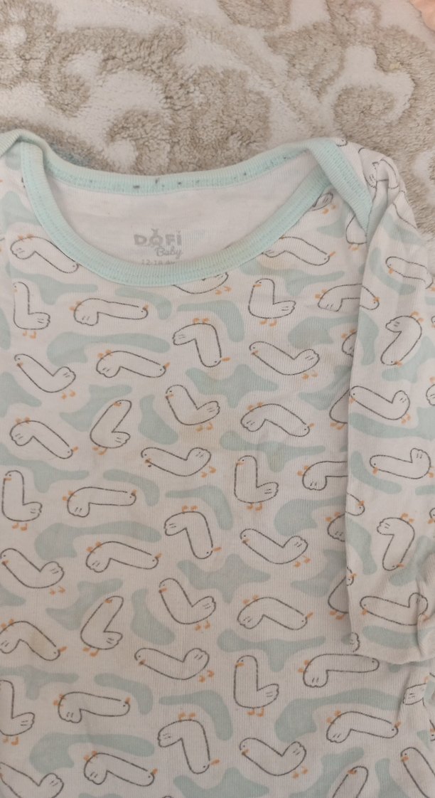 Uzun Kollu Pamuklu Bebek Body - Görsel 3