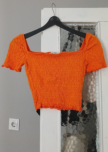 LCW Turuncu Crop Bluz