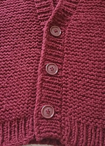 diğer Beden bordo Renk El örgüsü Kolları ahududu desen hırka kazak