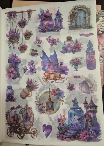 Ancient Flower Roll Sticker kitabı