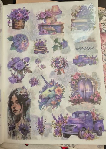 Beden Ancient Flower Roll Sticker kitabı