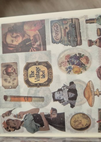 Beden Renk Vintage Temalı sticker kitabı