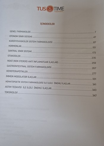 Infotus Farmakoloji TUS Hazırlık Kitabı - Görsel 6
