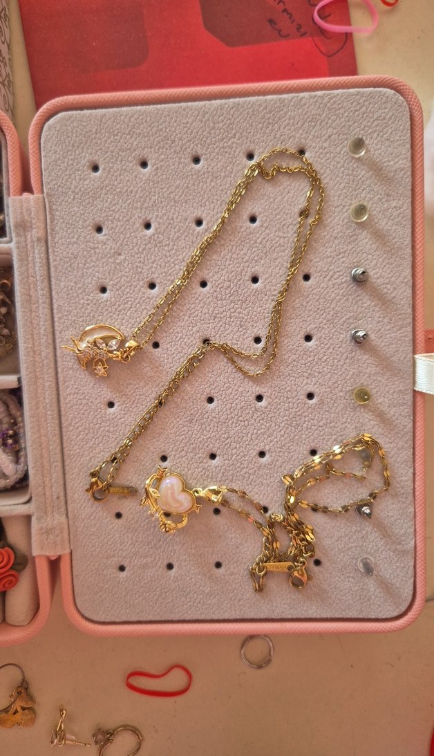 İşlemeli Uzun Zincirli Altın Kolye - Görsel 2