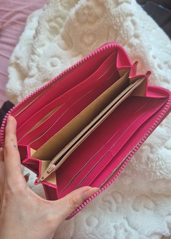 Kırmızı Deri Fermuarlı Kadın Cüzdanı - Görsel 2