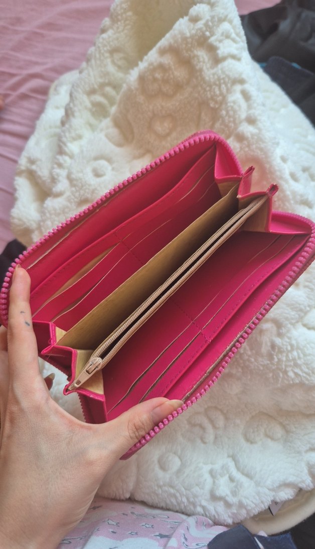 Kırmızı Deri Fermuarlı Kadın Cüzdanı - Görsel 2