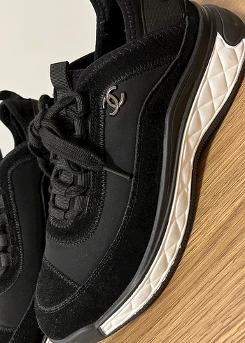 40 Beden Siyah Bağcıklı Stiletto Topuklu Spor Ayakkabı
