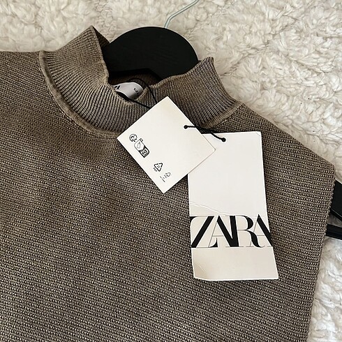 m Beden haki Renk Zara midi boy elbise