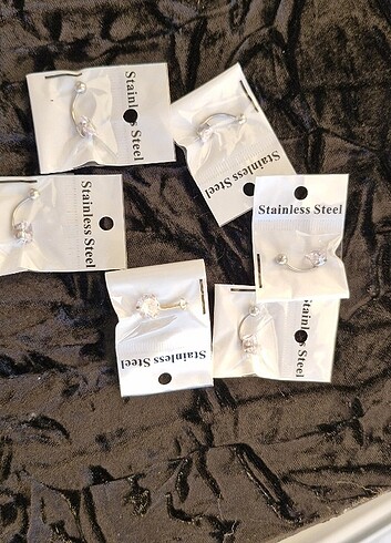 Gümüş renk taşlı piercing - Görsel 3