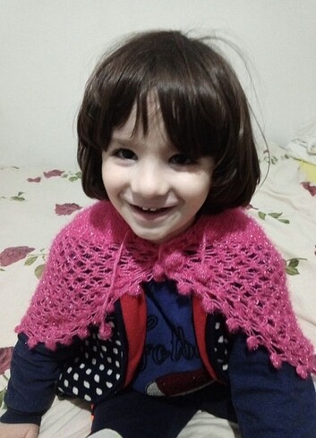 Kız çocuk için el işi şal - Görsel 2