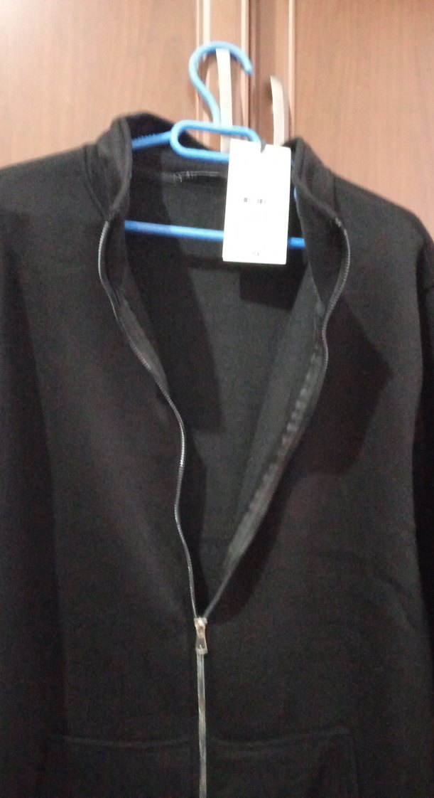 Erkek Siyah Fermuarlı Polar Sweatshirt XXL beden - Görsel 3