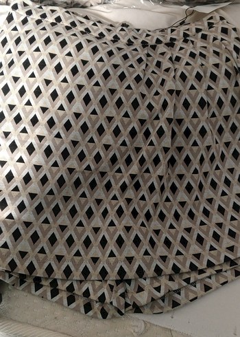 XL bedenDüğmeli V Yaka Kadın Yelek ve şortlu etek sıfır ürün Bej - Görsel 6