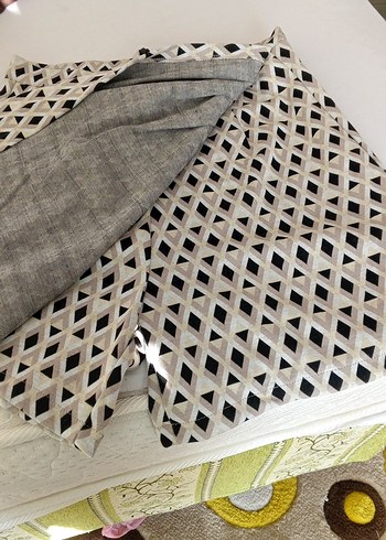 Düğmeli Bohem V Yaka Gri Kadın Yelek şortlu etek takımı L beden - Görsel 5