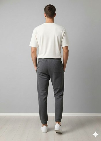 Gri Erkek Spor Rahat Kesim Pantolon M, L, XL XXL beden mevcut - Görsel 2