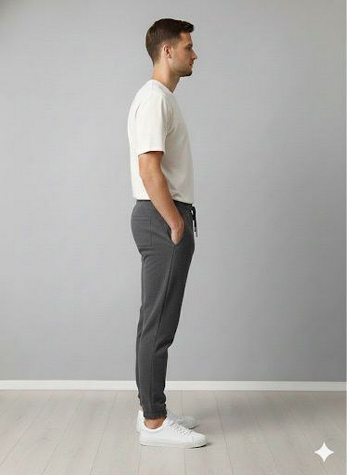 Gri Erkek Spor Rahat Kesim Pantolon M, L, XL XXL beden mevcut - Görsel 3