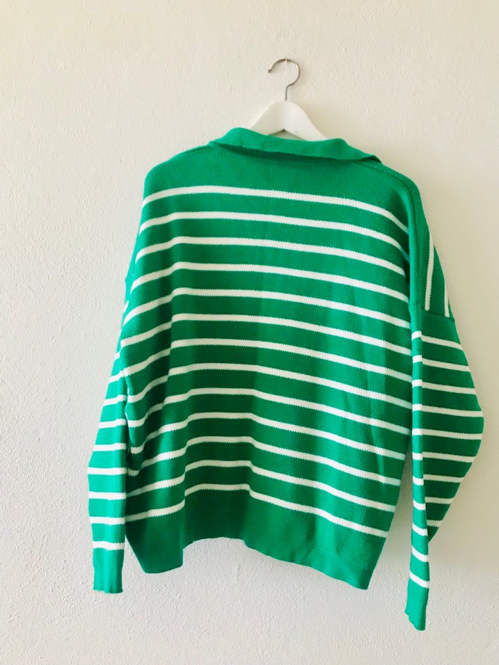 Yeşil Çizgili Kazak/FİYATI DÜŞTÜ - Görsel 4