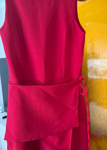 Kırmızı mini şort etek tulum - Görsel 5