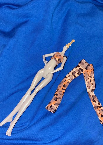 Leopar Desenli Kıyafetli Koyu Mavi Bebek