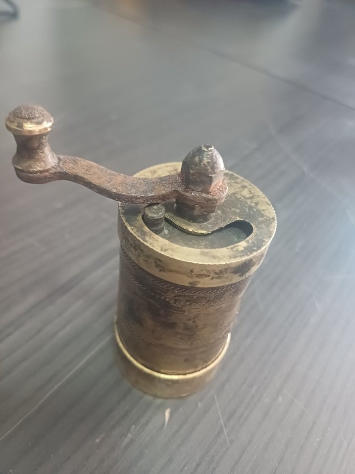 Pirinç Antika Geleneksel Kahve Değirmeni - Görsel 2