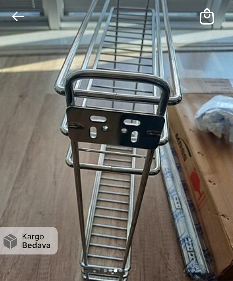 Gri Metal Mutfak Rafı iki adet - Görsel 3