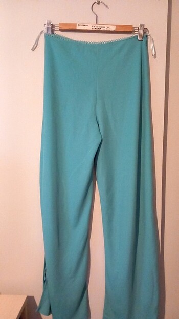 İkili abiye kiyafer tül ve boncuklarla süslü göbeği saklayan çok - Görsel 4