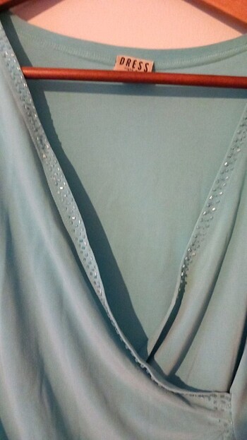 İkili abiye kiyafer tül ve boncuklarla süslü göbeği saklayan çok - Görsel 11