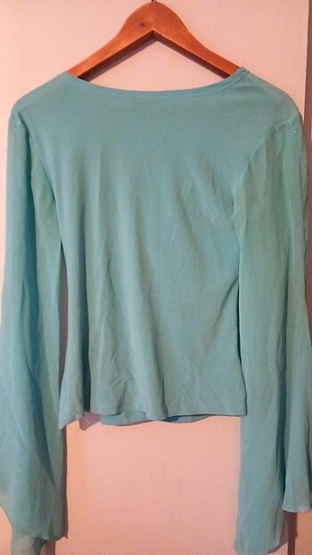 İkili abiye kiyafer tül ve boncuklarla süslü göbeği saklayan çok - Görsel 12