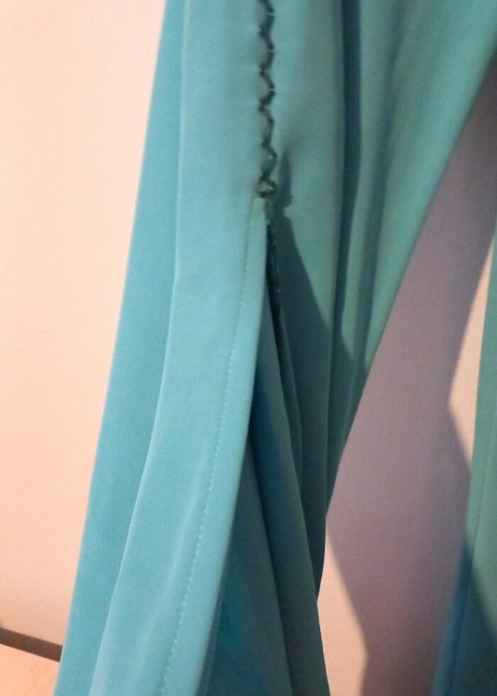 İkili abiye kiyafer tül ve boncuklarla süslü göbeği saklayan çok - Görsel 2