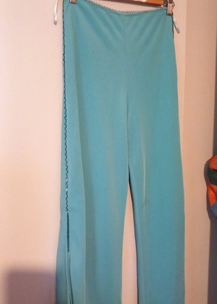 İkili abiye kiyafer tül ve boncuklarla süslü göbeği saklayan çok - Görsel 5