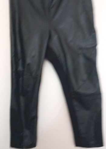 Siyah Deri Hamile Dar Kesim Pantolon - Görsel 2