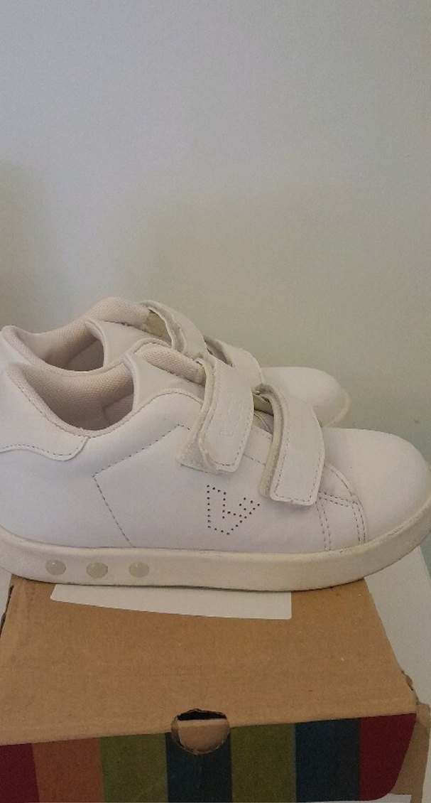 Vicco Beyaz Erkek Çocuk Işıklı, Cırt Cırtlı Spor Ayakkabı - Görsel 2