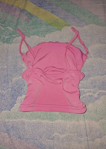 Pembe Straplez crop - Görsel 2