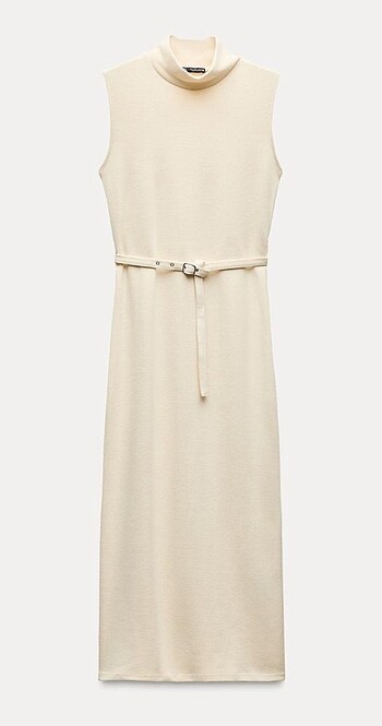 Zara Zara kemerli midi elbise