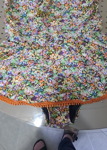 Renkli Volanlı Mini Bohem Kadın Mayo - Görsel 3