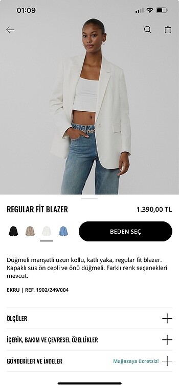 Stradivarius kadın blazer ceket