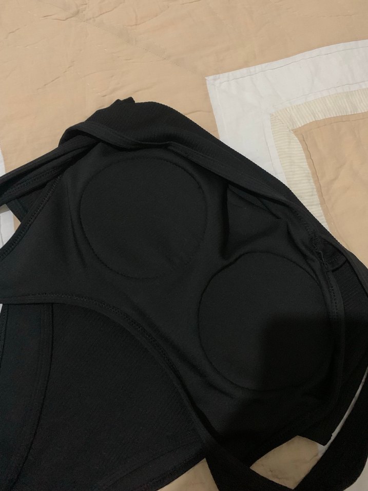 Siyah Basic Kadın çıtçıtlı bluz - Görsel 2