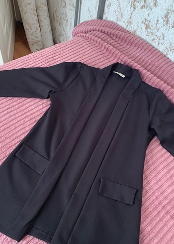 s Beden Gri Uzun Kadın Ofis ceketi S-M beden