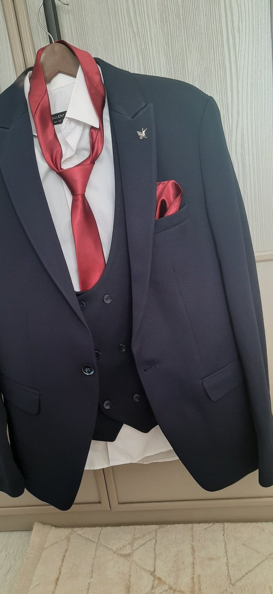 Klasik Lacivert Erkek Takım Elbise - Görsel 2